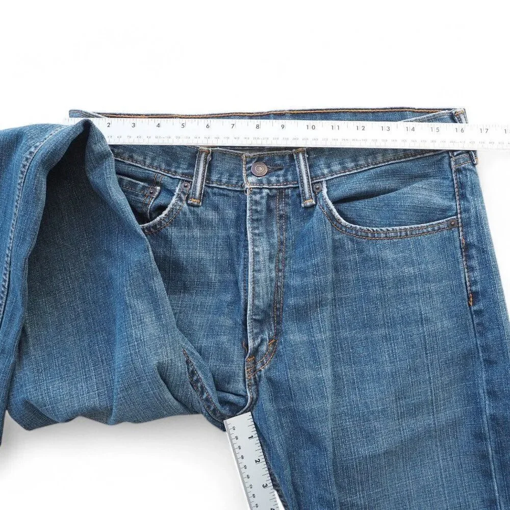 Levi Strauss & Co 505‎ Medium Wash Straight Leg Jeans WPL423 Men's 34 x 30